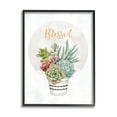 thumbnail image 1 of Stupell Industries Blessed Sentiments Chic Succulent Plant Bouquet Botanical & Floral Painting Black Framed Art Print Wall Art, 16 x 20, 1 of 7