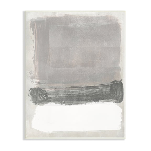 Stupell Industries Blocked Neutral Tones Abstract Brushstrokes Shapes Painting Unframed Art Print Wall Art, Design by Jennifer Paxton Parker