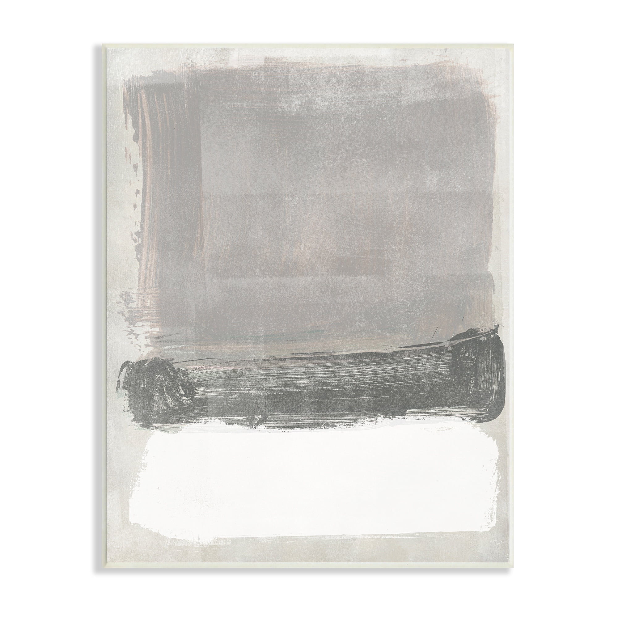 Stupell Industries Blocked Neutral Tones Abstract Brushstrokes Shapes Painting Unframed Art Print Wall Art, Design by Jennifer Paxton Parker