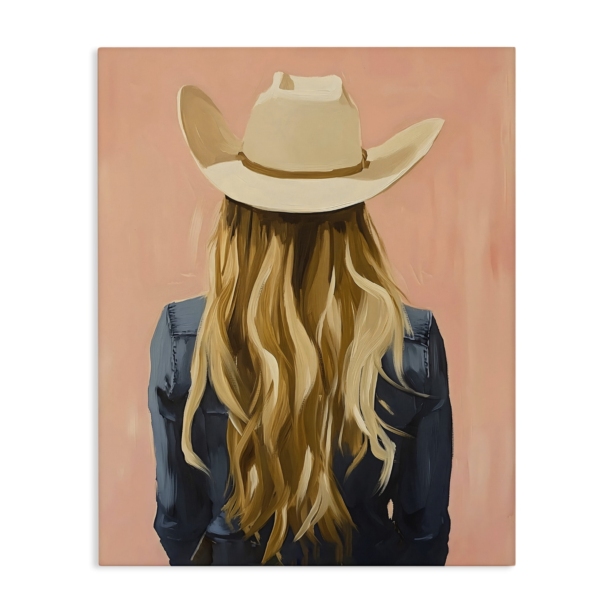 Stupell Industries Blonde Cowgirl Back View Canvas Wall Art, design by The Prints Vibe