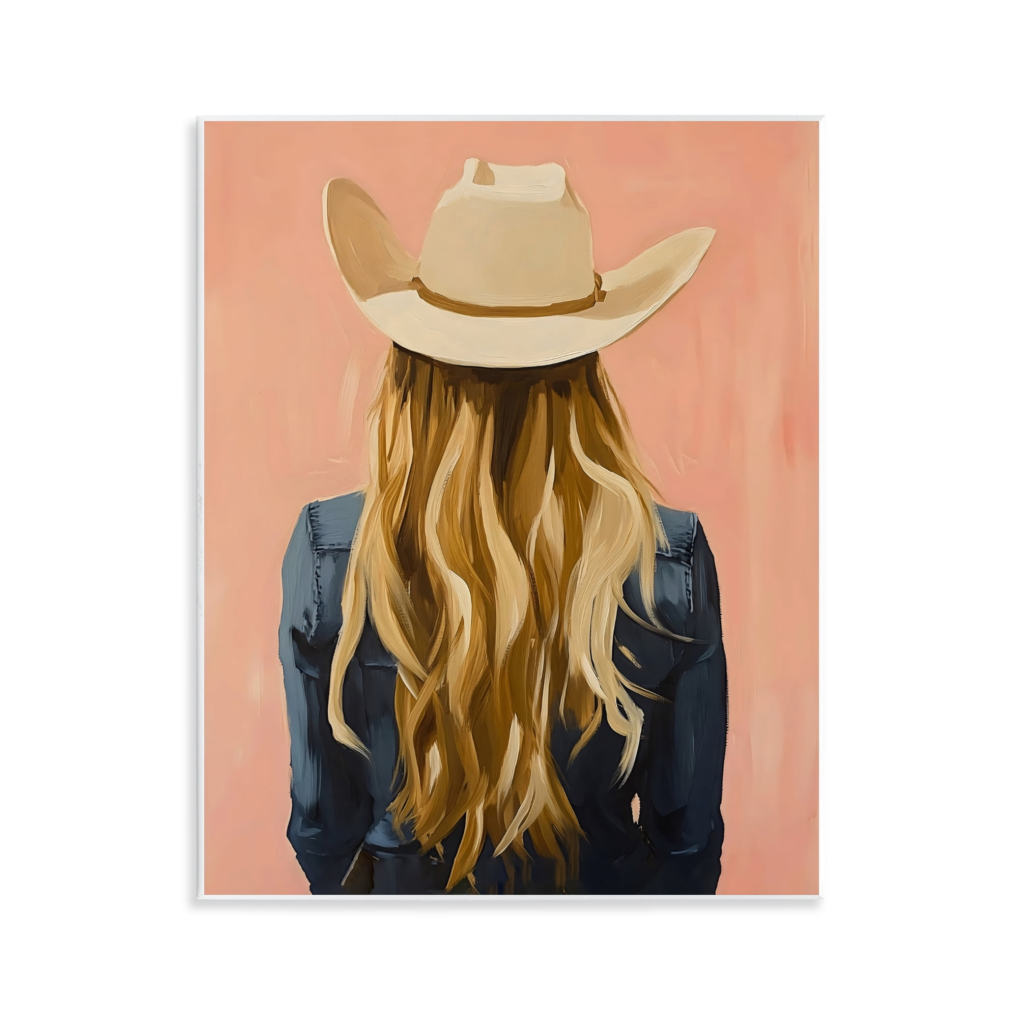 Stupell Industries Blonde Cowgirl Back View Wall Plaque Art, design by The Prints Vibe