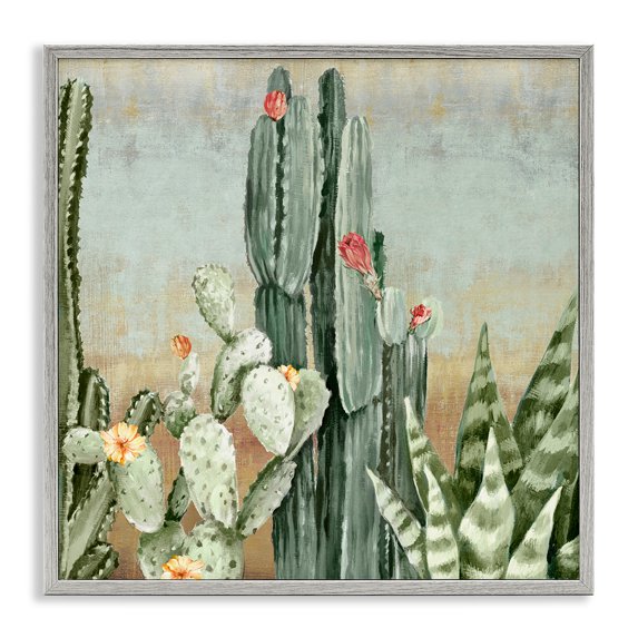Stupell Industries Shabby Chic Bloom Among Thorns Gray Framed Giclee Art, 12 x 12, by Luna Mavis