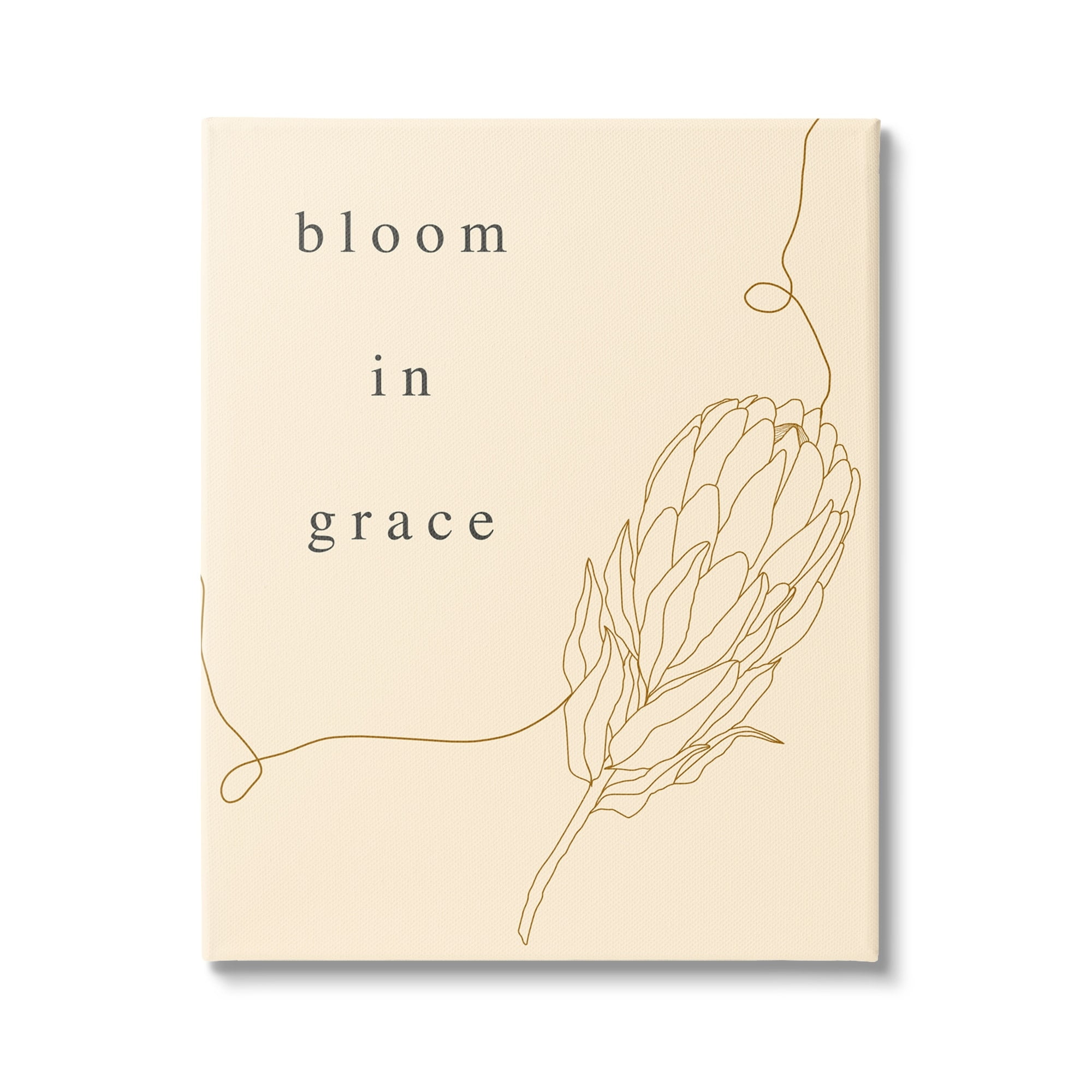 Stupell Industries Bloom In Grace Minimalistic Plant Blossom Line Drawing Canvas Wall Art, 16 x 20, Design by Lil' Rue