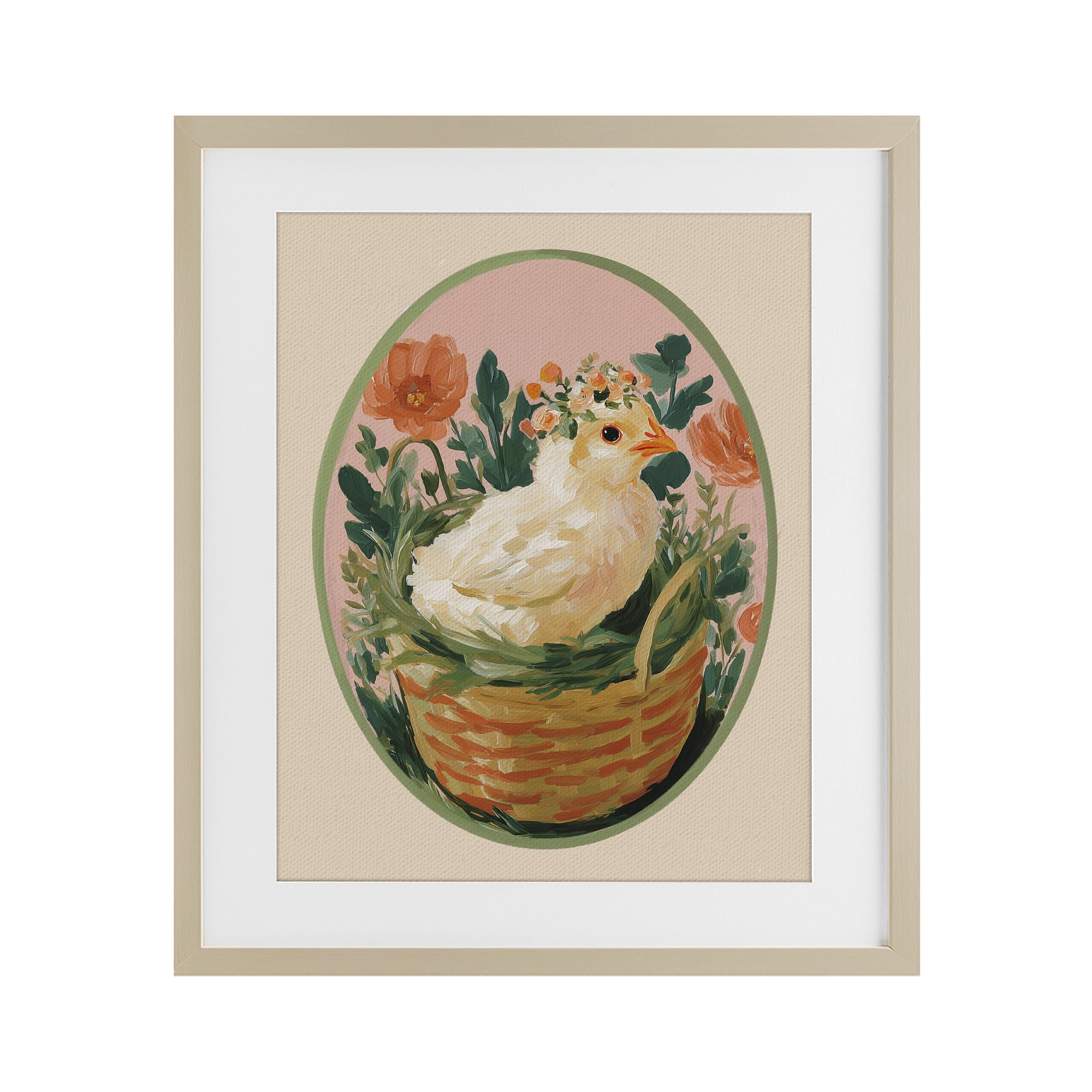 Stupell Industries Bloom Nest Chick Birch Framed Print Under Glass, design by Yen