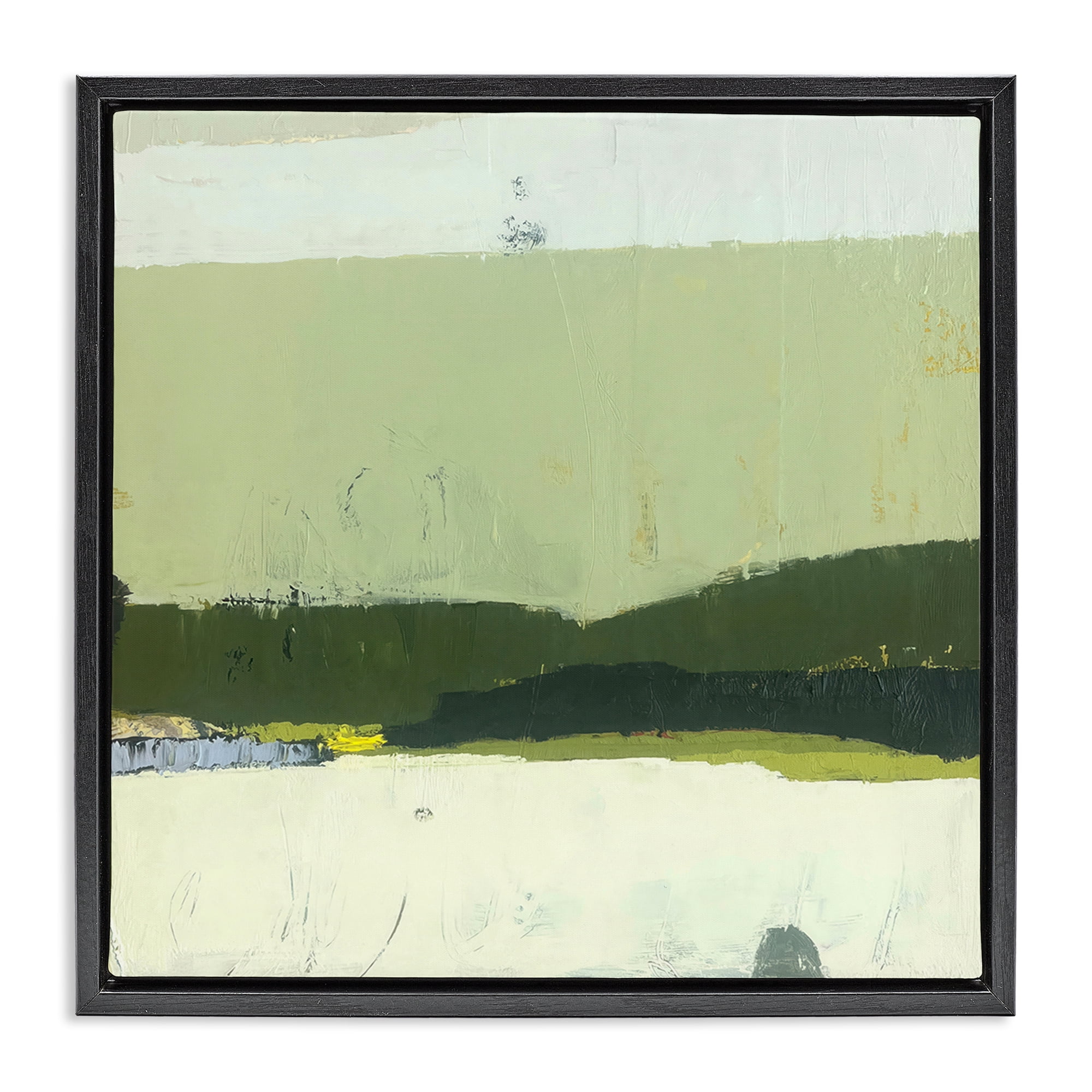 Stupell Industries Bloom Serene Layered Landscape Black Framed Floater Canvas Wall Art, design by Julia Foug