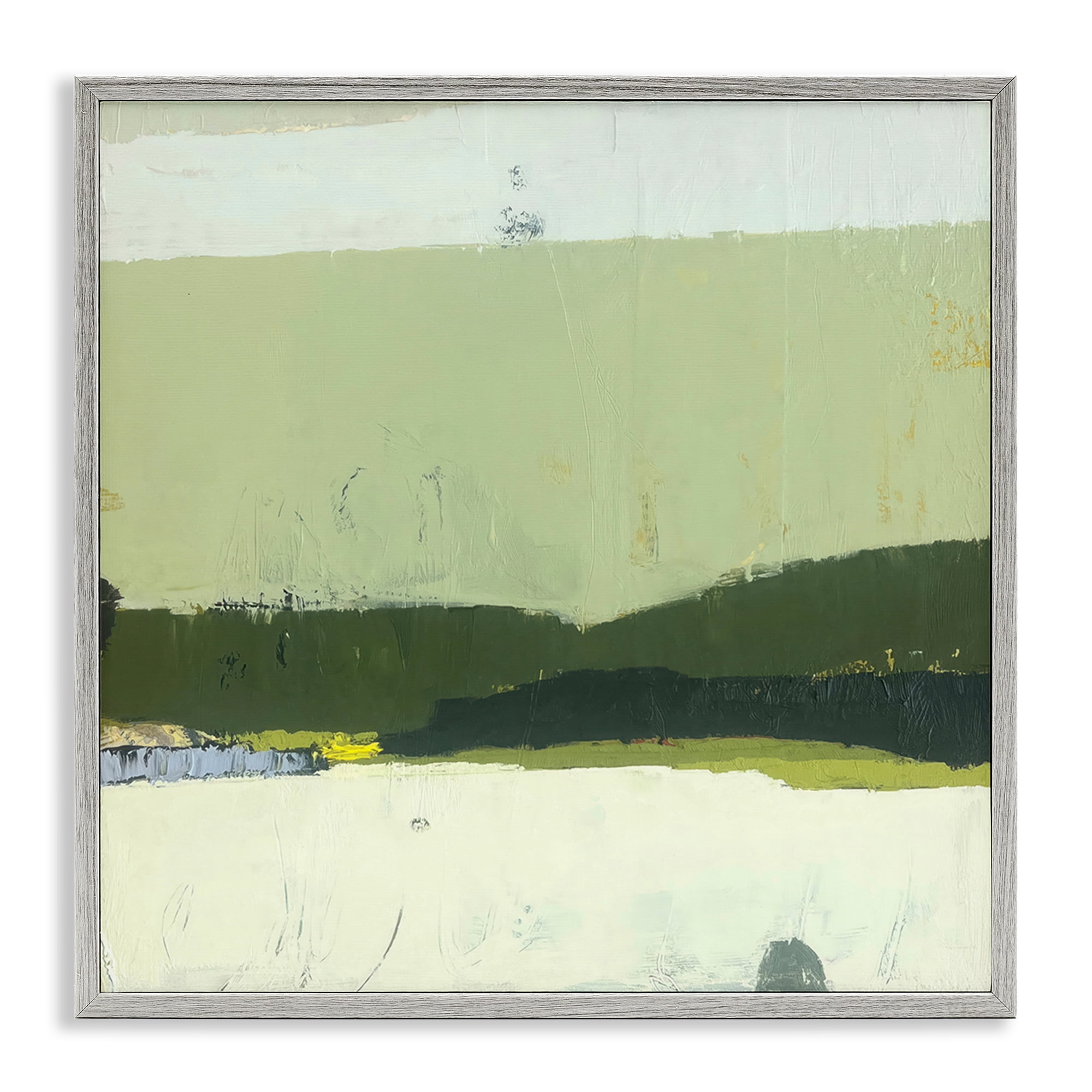 Stupell Industries Bloom Serene Layered Landscape Gray Framed Giclee Art, design by Julia Foug