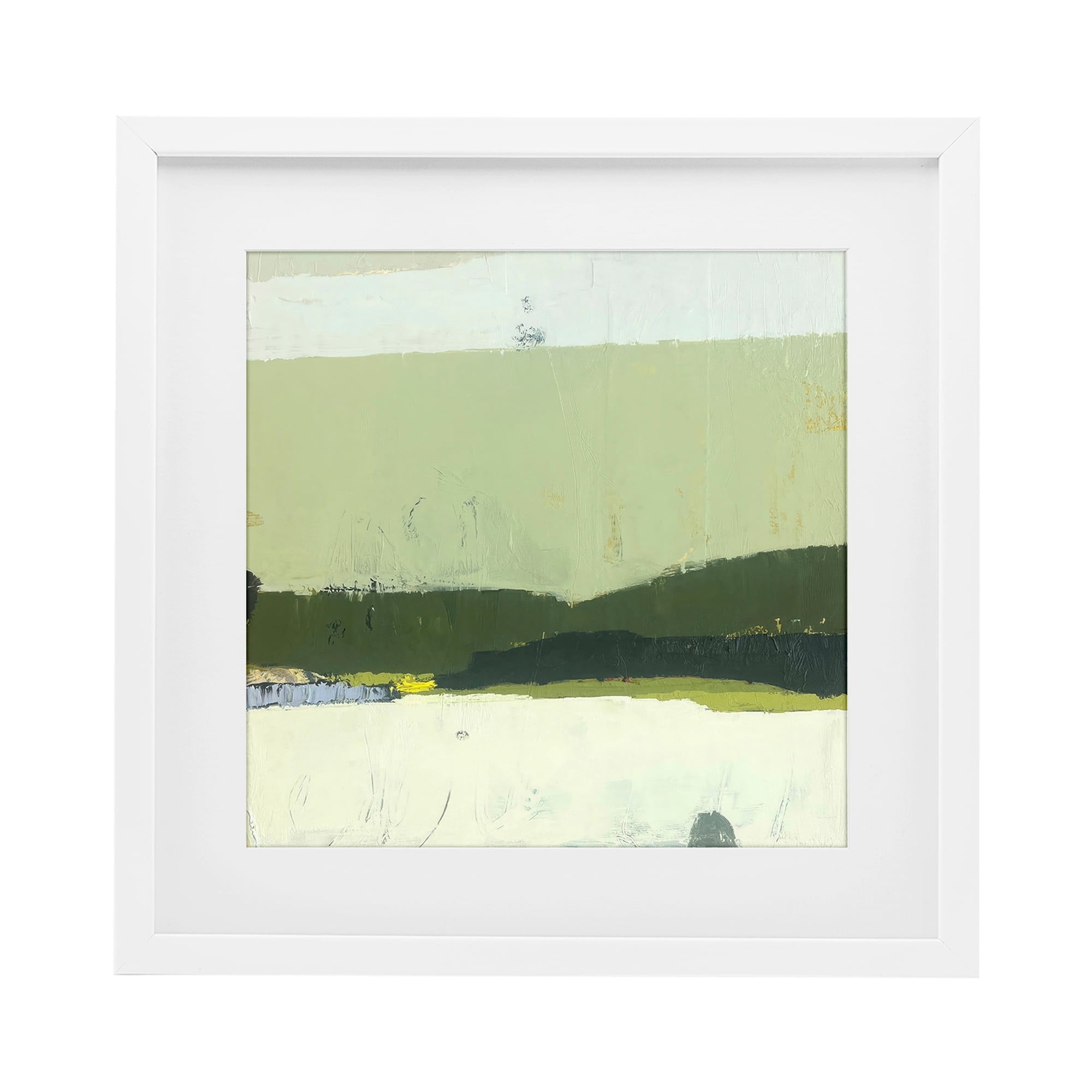 Stupell Industries Bloom Serene Layered Landscape White Framed Print Under Glass, design by Julia Foug