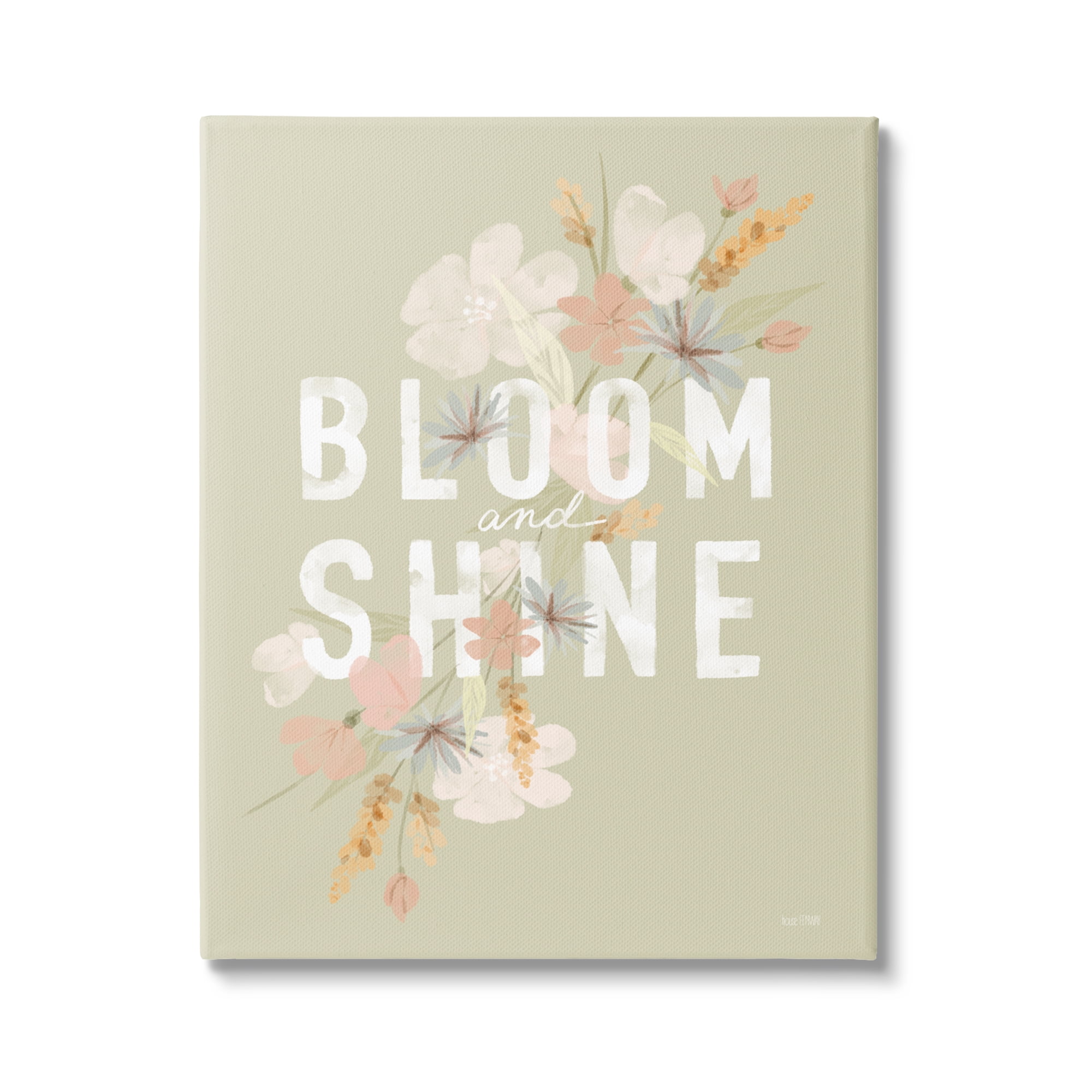 Stupell Industries Bloom & Shine Floral Herbs Botanical & Floral Painting Gallery Wrapped Canvas Print Wall Art, 36 x 48