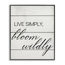 Stupell Industries Bloom Wildly Phrase Typography Painting Black Framed Art Print Wall Art, 11 x 14