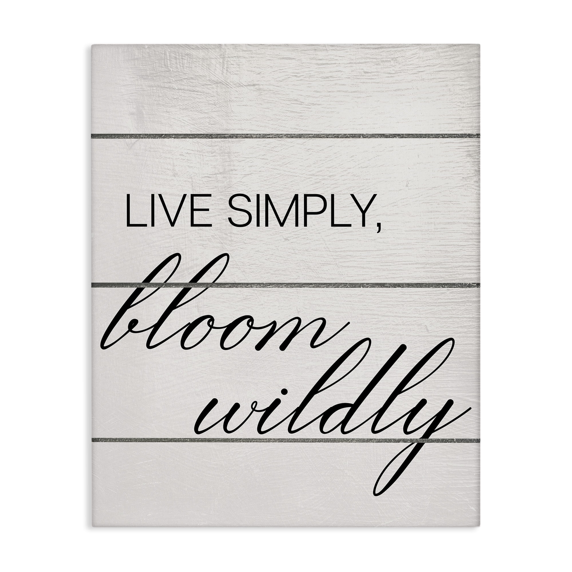 Stupell Industries Bloom Wildly Phrase Typography Painting Gallery Wrapped Canvas Art Print Wall Art, 30 x 40