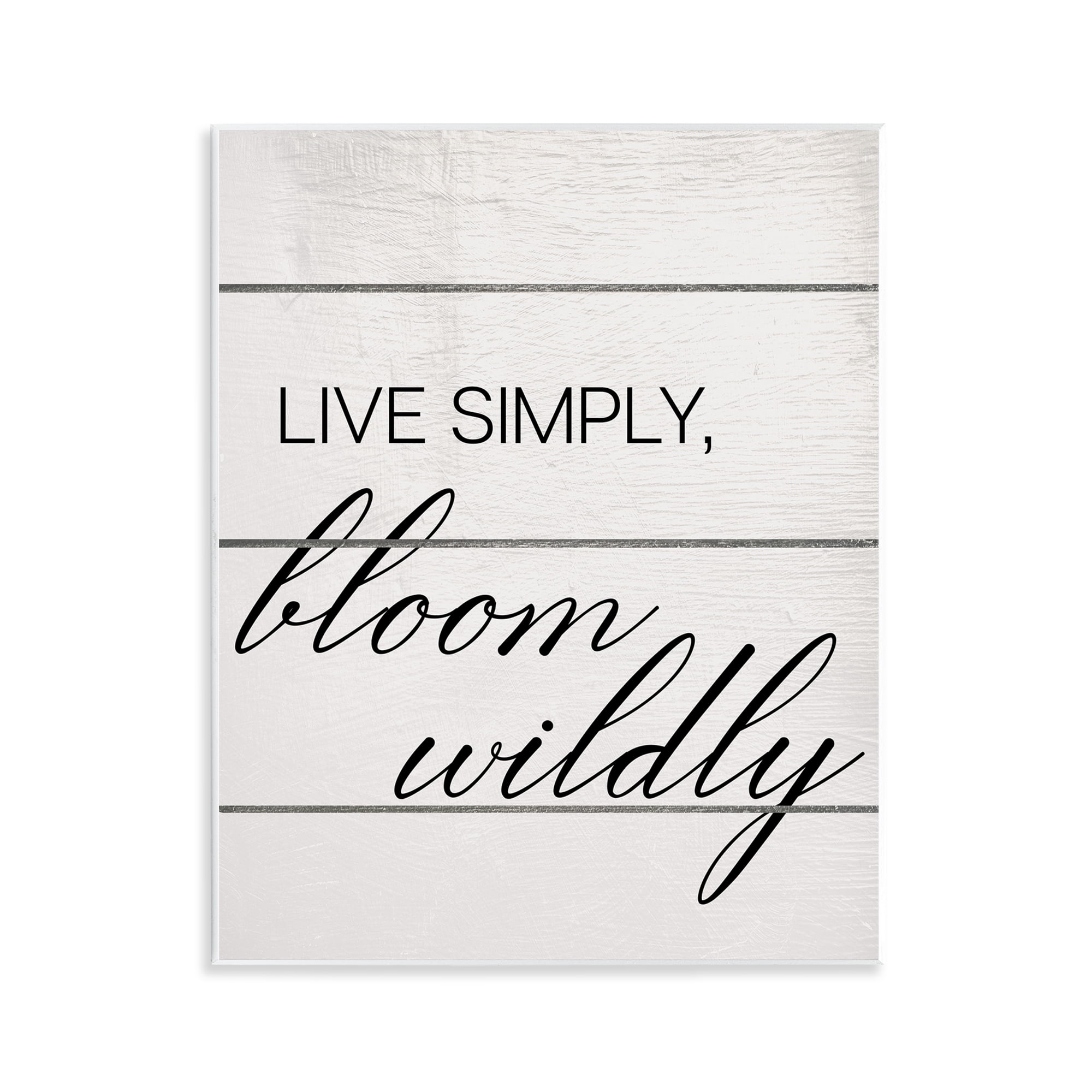 Stupell Industries Bloom Wildly Phrase Typography Painting Unframed Art Print Wall Art, 11 x 14