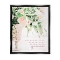 thumbnail image 1 of Stupell Industries Bloom With Grace Floral Phrase Graphic Art Jet Black Floating Framed Canvas Print Wall Art, Design by Susan Ball, 1 of 6