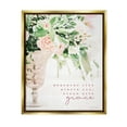thumbnail image 1 of Stupell Industries Bloom With Grace Floral Phrase Graphic Art Metallic Gold Floating Framed Canvas Print Wall Art, Design by Susan Ball, 1 of 6