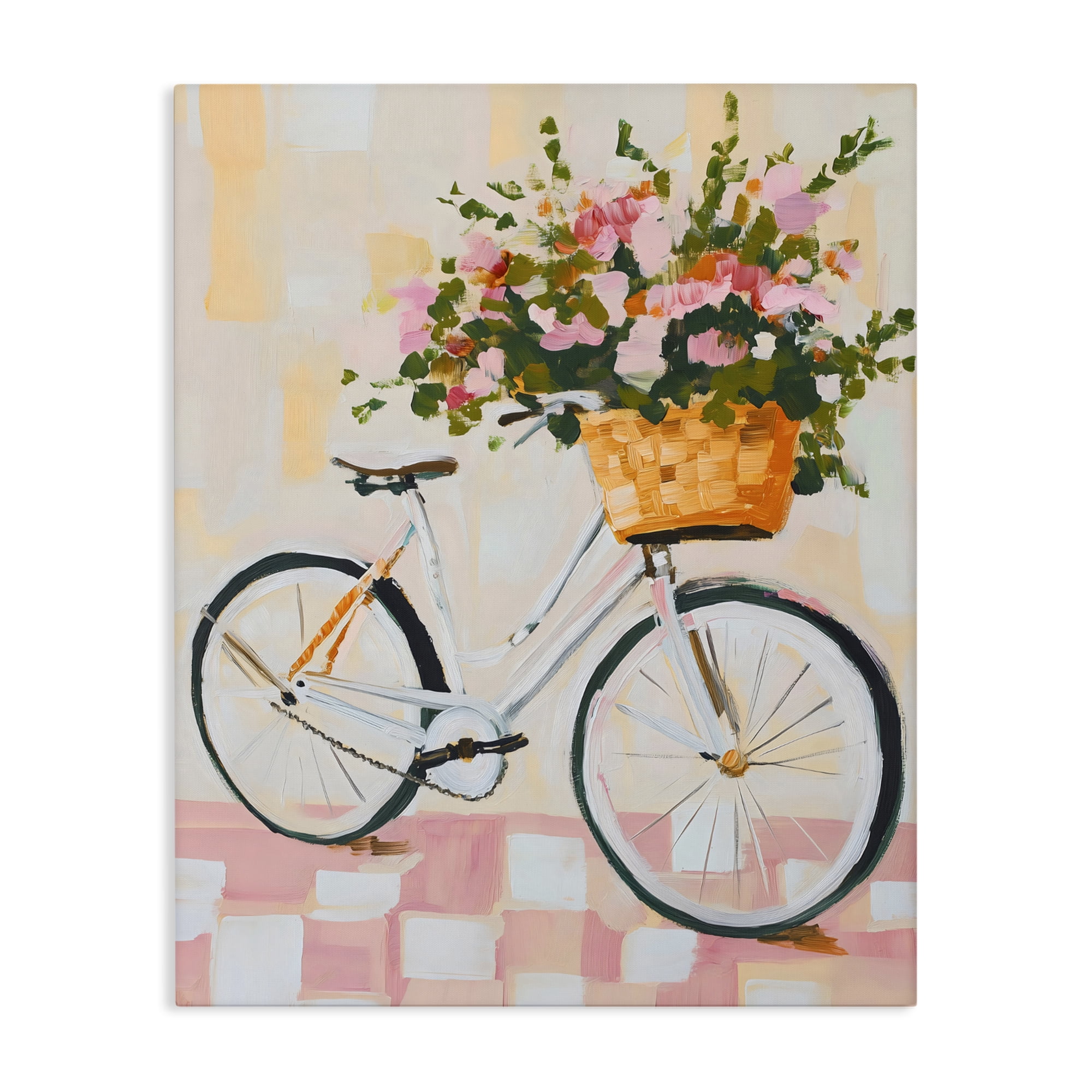 Stupell Industries Blooming Bicycle Basket Canvas Wall Art, design by The Prints Vibe
