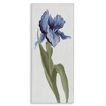 Stupell Industries Blooming Blue Iris Botanical & Floral Painting Gallery Wrapped Canvas Art Print Wall Art, 10 x 24