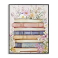 thumbnail image 1 of Stupell Industries Cottage Blooming Bookstack in Pastels Black Framed Giclee Art, 16 x 20, by LSR Design Studio, 1 of 8