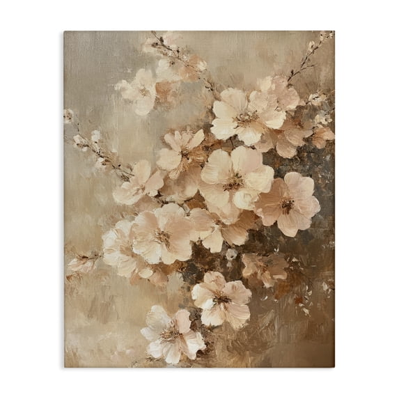 Stupell Industries Blooming Cherry Blossoms Plants & Flowers Painting Wrapped Canvas Art Print Wall Art, 36 x 48