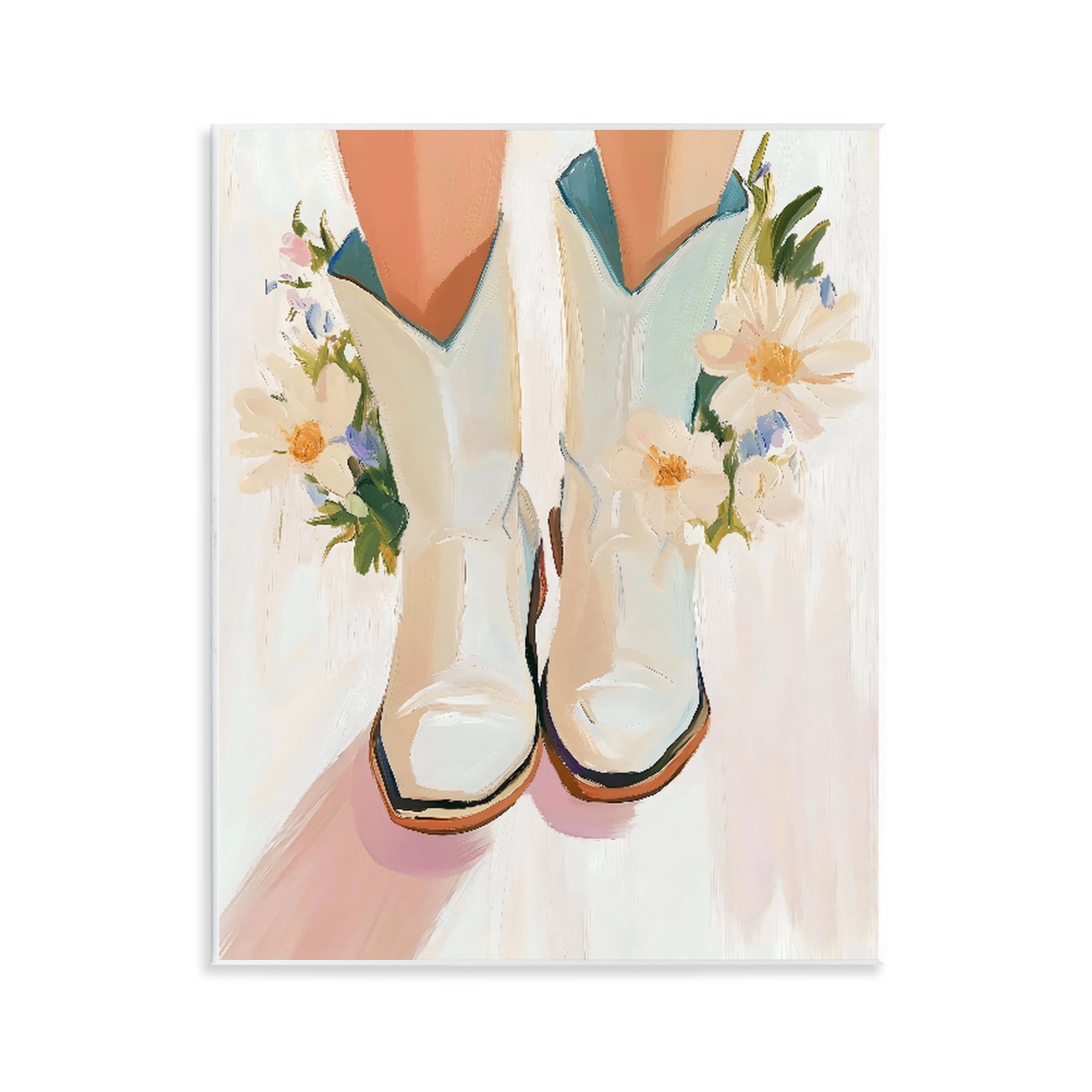 Stupell Industries Blooming Cowgirl Boots Wall Plaque Art, design by The Prints Vibe