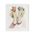thumbnail image 1 of Stupell Industries Modern Blooming Cowgirl Boots White Framed Print Under Glass, 13 x 16, by The Prints Vibe, 1 of 8