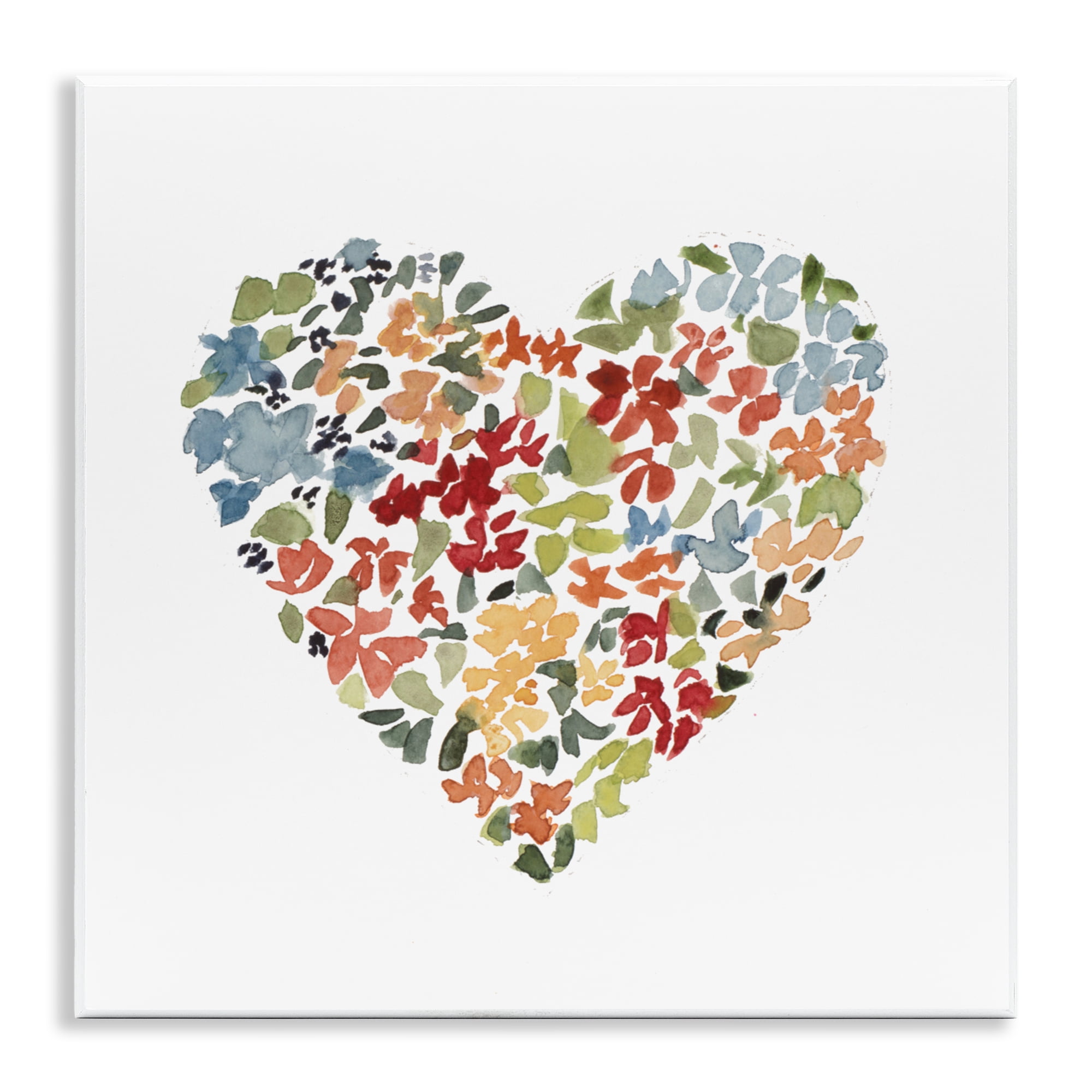 Stupell Industries Blooming Earth Tone Heart Wall Plaque Art, design by Lanie Loreth