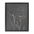 thumbnail image 1 of Stupell Industries Mid-Century Blooming Flower Buds Casual Grey Line Doodle Black Floating Frame Canvas Art, 17 x 21, by Elizabeth Medley, 1 of 7