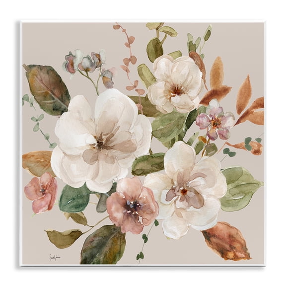 Stupell Industries Blooming Garden Flower Bundle Floral Painting Unframed Art Print Wall Art, 12 x 12