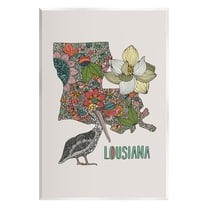 Stupell Industries Blooming Louisiana Magnolia State Pelican Intricate Patterns Graphic Art Unframed Art Print Wall Art, Design by Valentina Harper