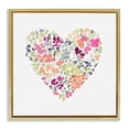 thumbnail image 1 of Stupell Industries Eclectic Blooming Pastel Heart Gold Floating Frame Canvas Art, 18 x 18, by Lanie Loreth, 1 of 8