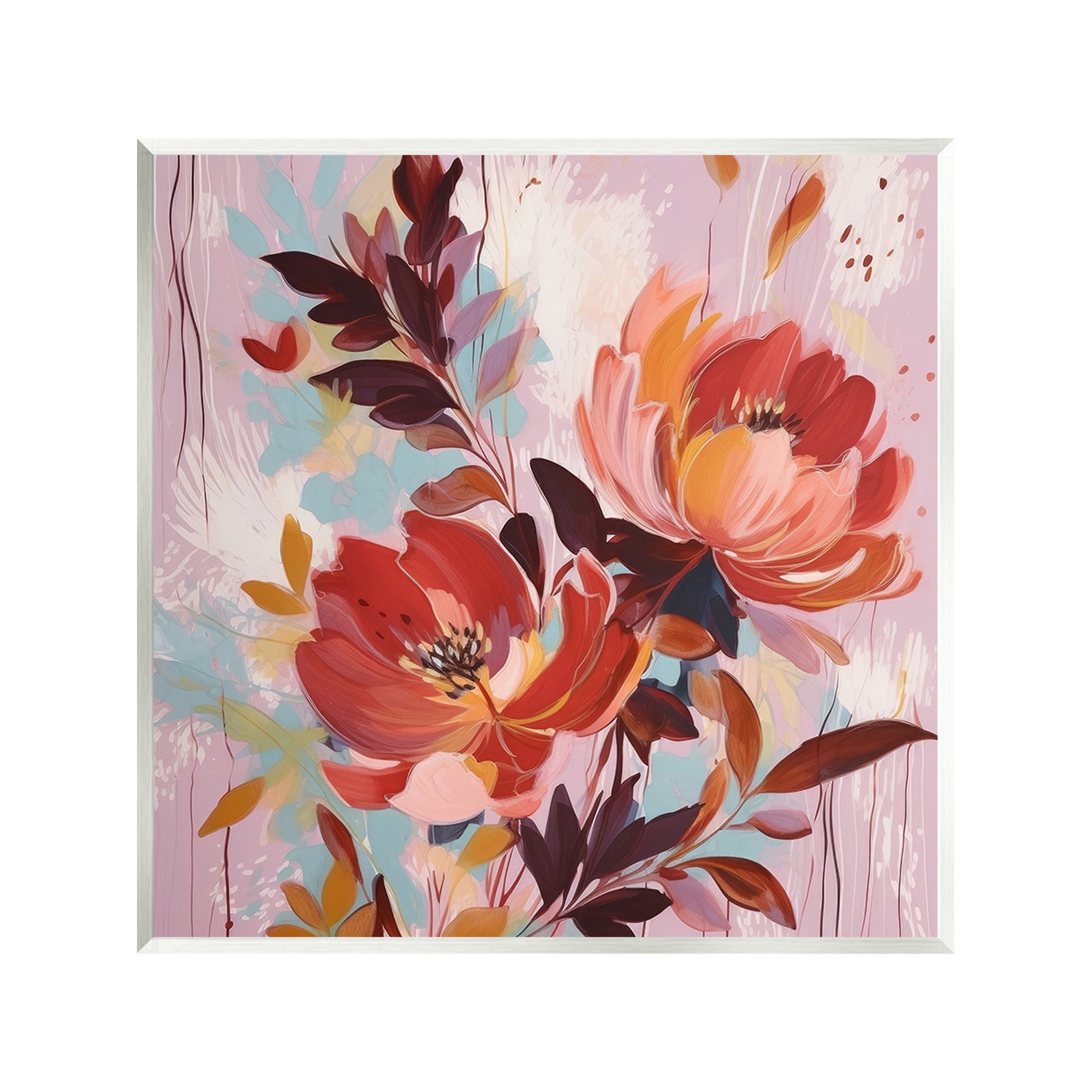Stupell Industries Blooming Petals Pattern Botanical & Floral Painting Unframed Art Print Wall Art, 12 x 12