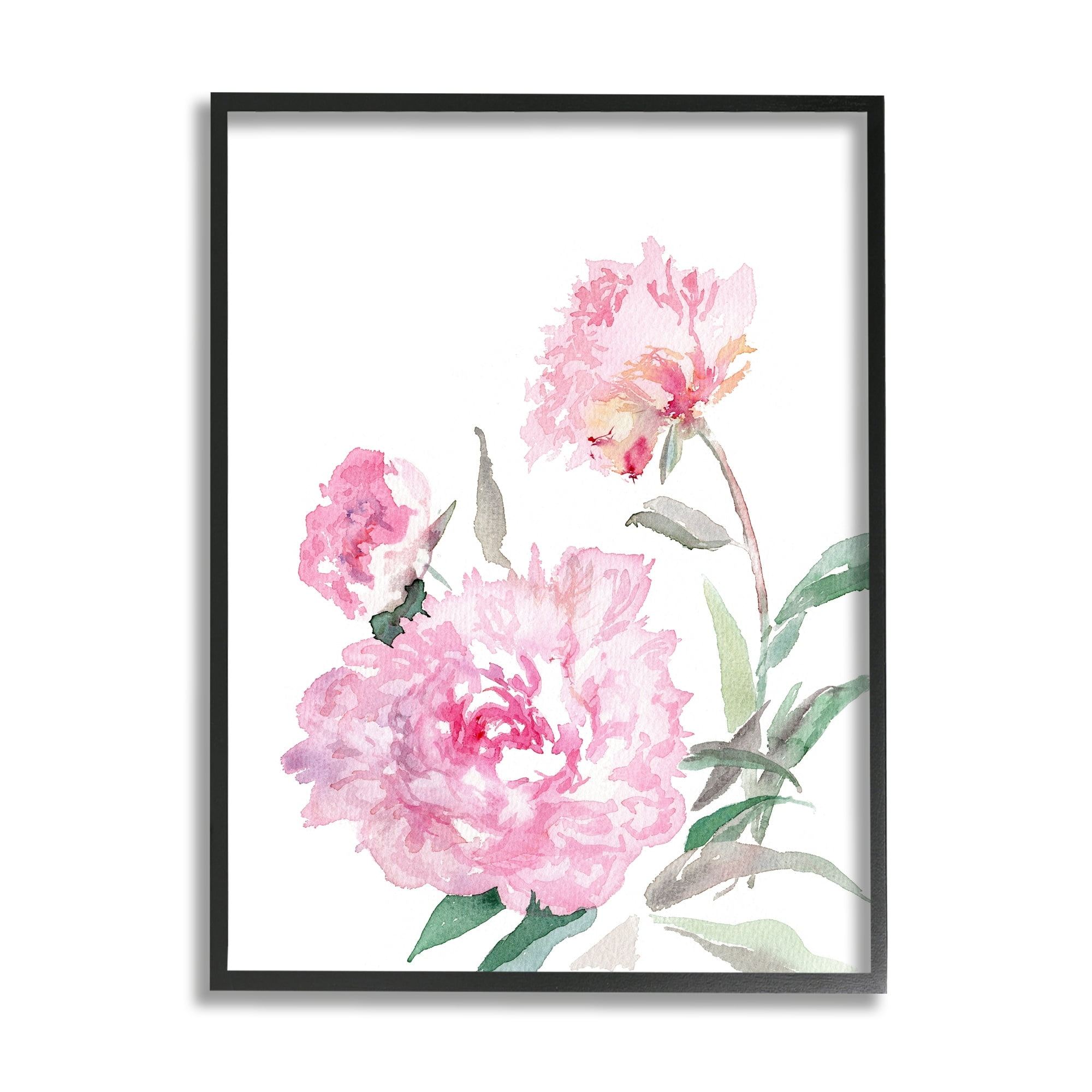 Stupell Industries Blooming Pink Peonies Abstract Floral Watercolor Painting, 11 x 14, Design by Verbrugge Watercolor