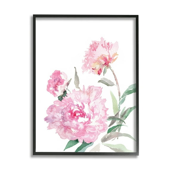 Stupell Industries Blooming Pink Peonies Abstract Floral Watercolor Painting, 16 x 20, Design by Verbrugge Watercolor
