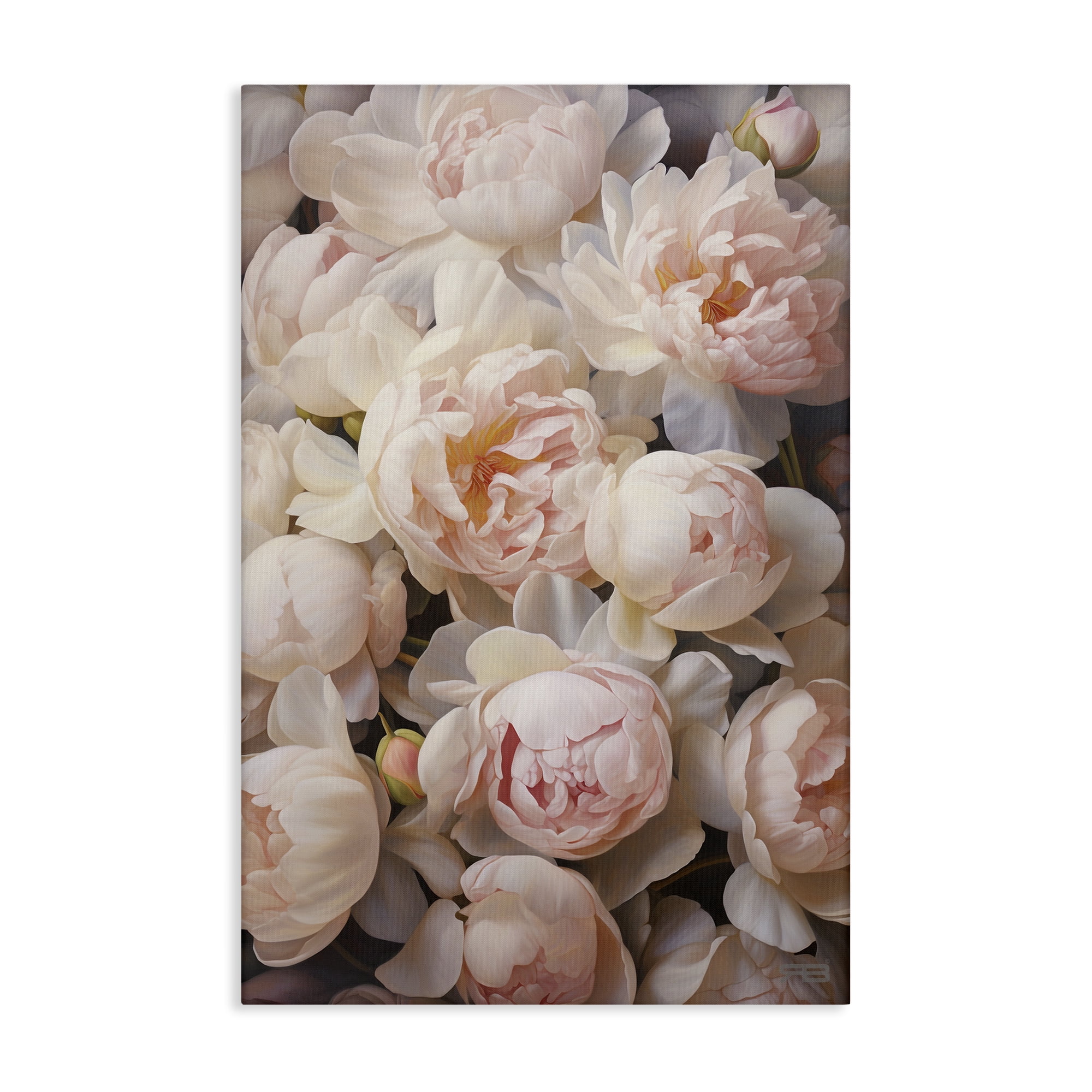Stupell Industries Blooming Pink Peonies Botanical & Floral Painting Gallery Wrapped Canvas Art Print Wall Art, 20 x 30