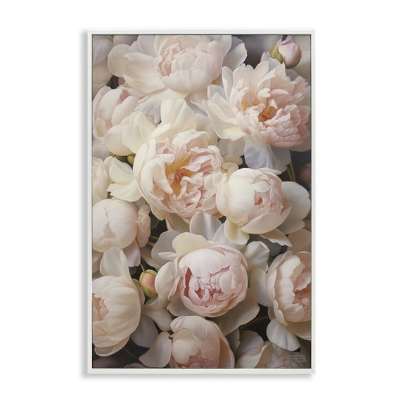 Stupell Industries Blooming Pink Peonies Botanical & Floral Painting White Framed Art Print Wall Art, 16 x 24