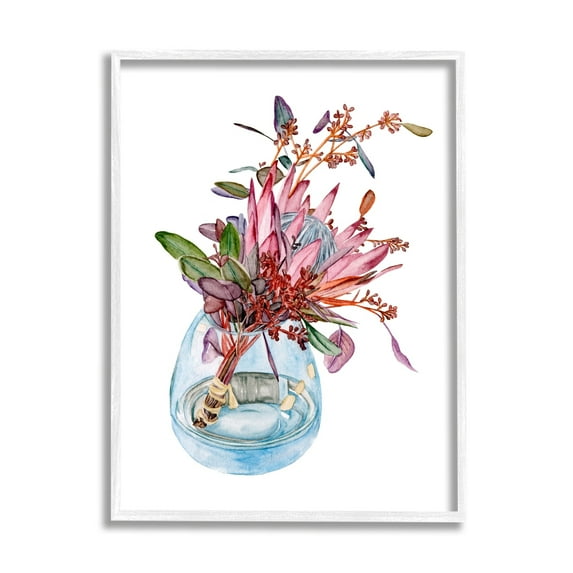 Stupell Industries Blooming Protea Floral Bouquet Watercolor Flower Still Life, 11 x 14, Design by Melissa Wang