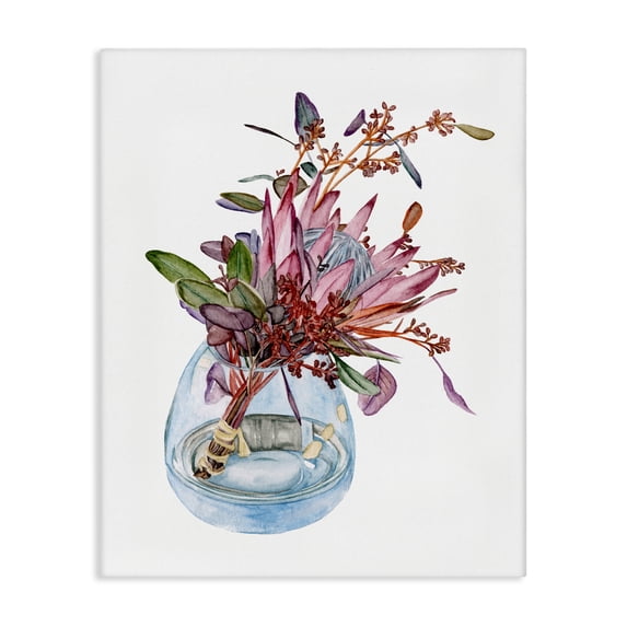 Stupell Industries Eclectic Blooming Protea Floral Bouquet Watercolor Flower Still Life Canvas Art, 16 x 20, by Melissa Wang