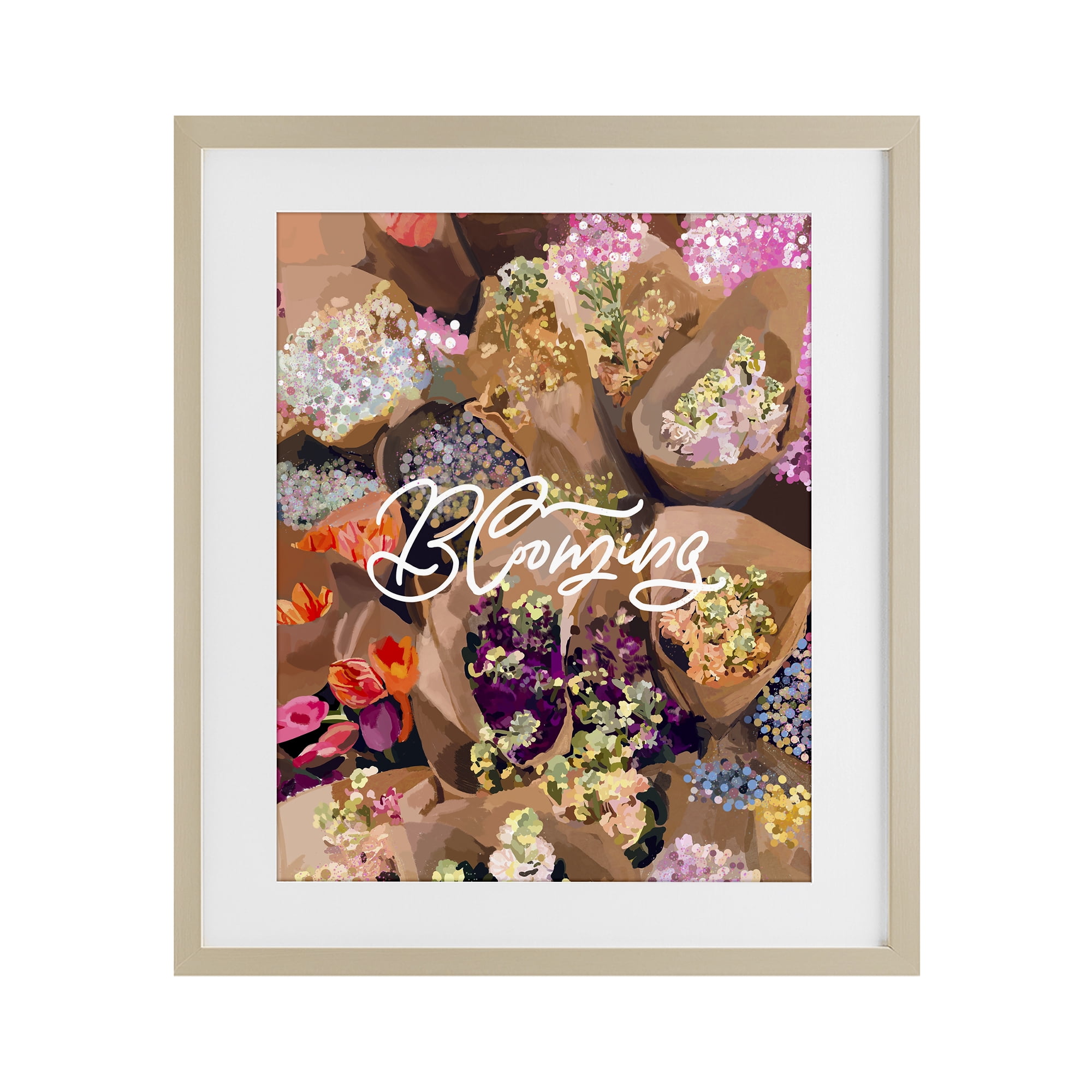 Stupell Industries Blooming Spring Bouquets Birch Framed Print Under Glass, design by Amelia Noyes