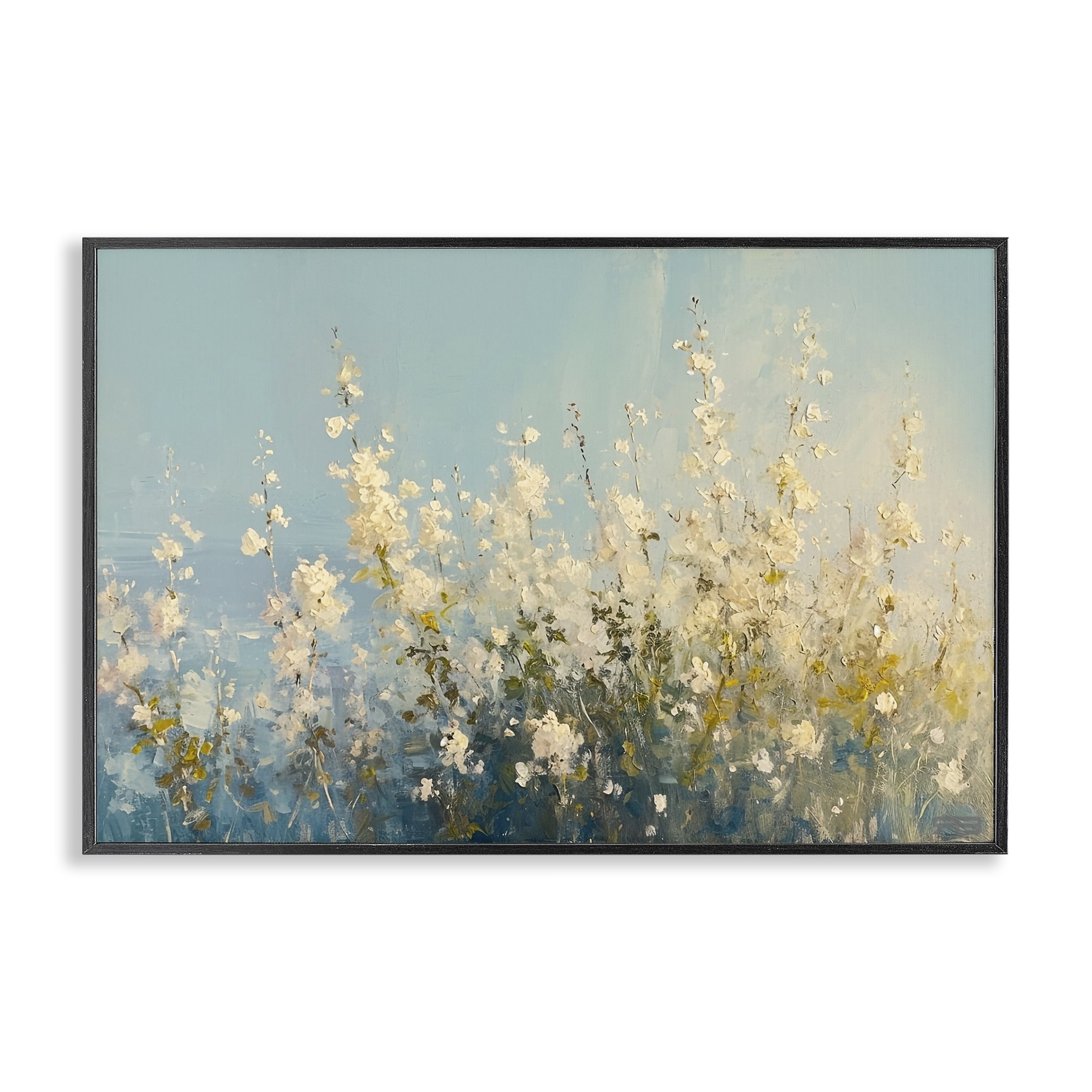 Stupell Industries Blooming Spring Garden Abstract Painting Black Framed Art Print Wall Art, 18 x 12