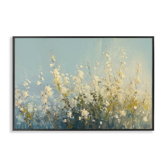 Stupell Industries Blooming Spring Garden Abstract Painting Black Framed Art Print Wall Art, 24 x 16