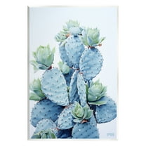 Stupell Industries Blooming Succulents & Cactus Botanical & Floral Painting Unframed Art Print Wall Art, 10 x 15