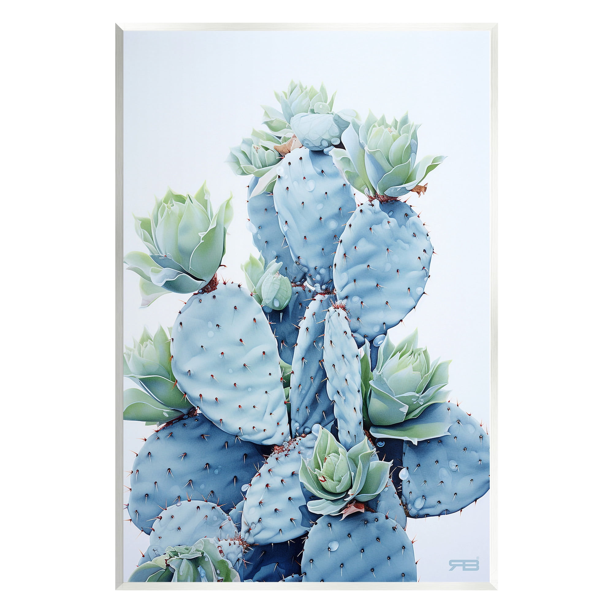 Stupell Industries Blooming Succulents & Cactus Botanical & Floral Painting Unframed Art Print Wall Art, 13 x 19