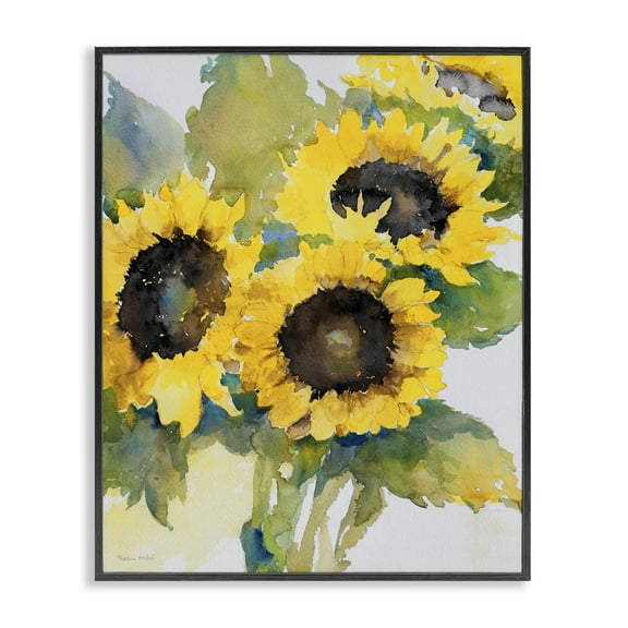 Stupell Industries Blooming Sunflower Bundle Botanical & Floral Painting Black Framed Art Print Wall Art, 11 x 14