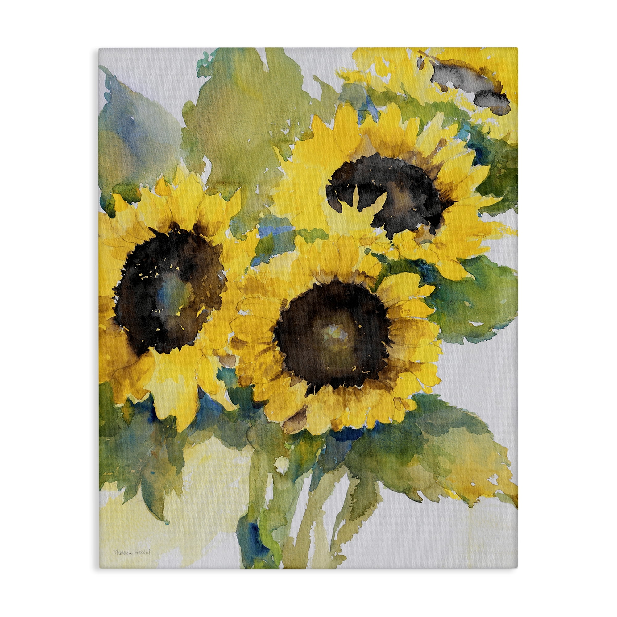Stupell Industries Blooming Sunflower Bundle Botanical & Floral Painting Gallery Wrapped Canvas Art Print Wall Art, 24 x 30