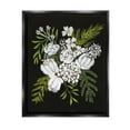 thumbnail image 1 of Stupell Industries Blooming White Flower Arrangement Design Graphic Art Jet Black Floating Framed Canvas Print Wall Art, Design by Regina Moore, 1 of 6