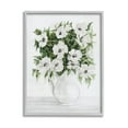 thumbnail image 1 of Stupell Industries Blooming White Flowers Still Life Vase Painting Gray Framed Art Print Wall Art, Design by Cindy Jacobs, 1 of 7