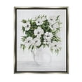 thumbnail image 1 of Stupell Industries Blooming White Flowers Still Life Vase Painting Luster Gray Floating Framed Canvas Print Wall Art, Design by Cindy Jacobs, 1 of 6
