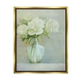thumbnail image 1 of Stupell Industries Blooming White Flowers Traditional Vase Still Life Painting Metallic Gold Floating Framed Canvas Print Wall Art, Design by Cloverfield & Co., 1 of 5