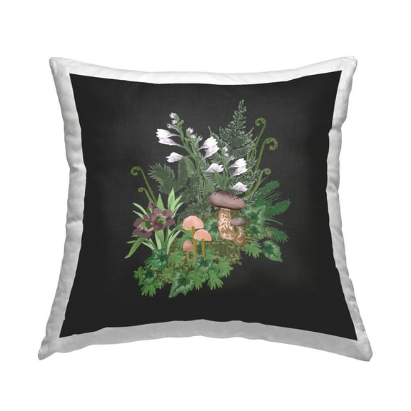Stupell Industries Blooming Woodland Nature Plants Printed Throw Pillow Design by House of Rose