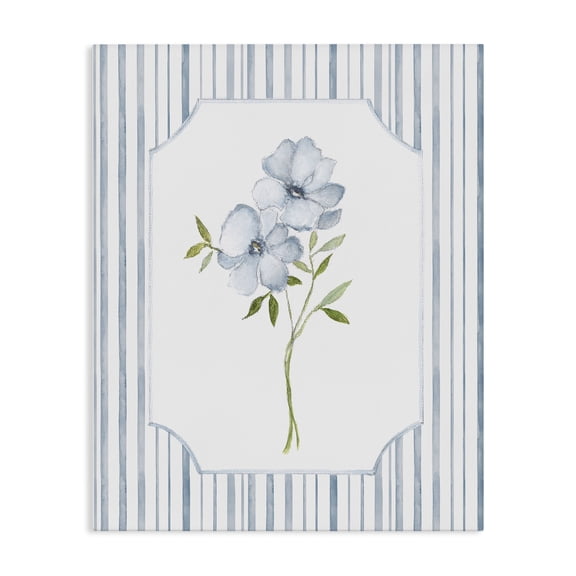 Stupell Industries Blooms And Stripes Canvas Wall Art, design by Tava Studios
