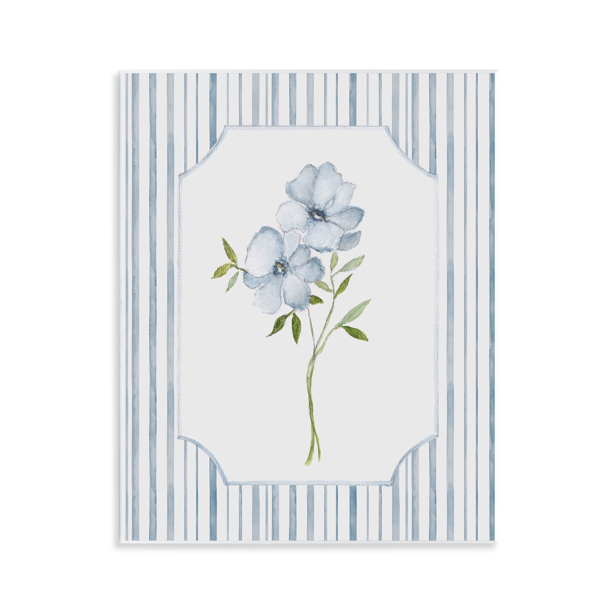 Stupell Industries Blooms And Stripes Wall Plaque Art, design by Tava Studios