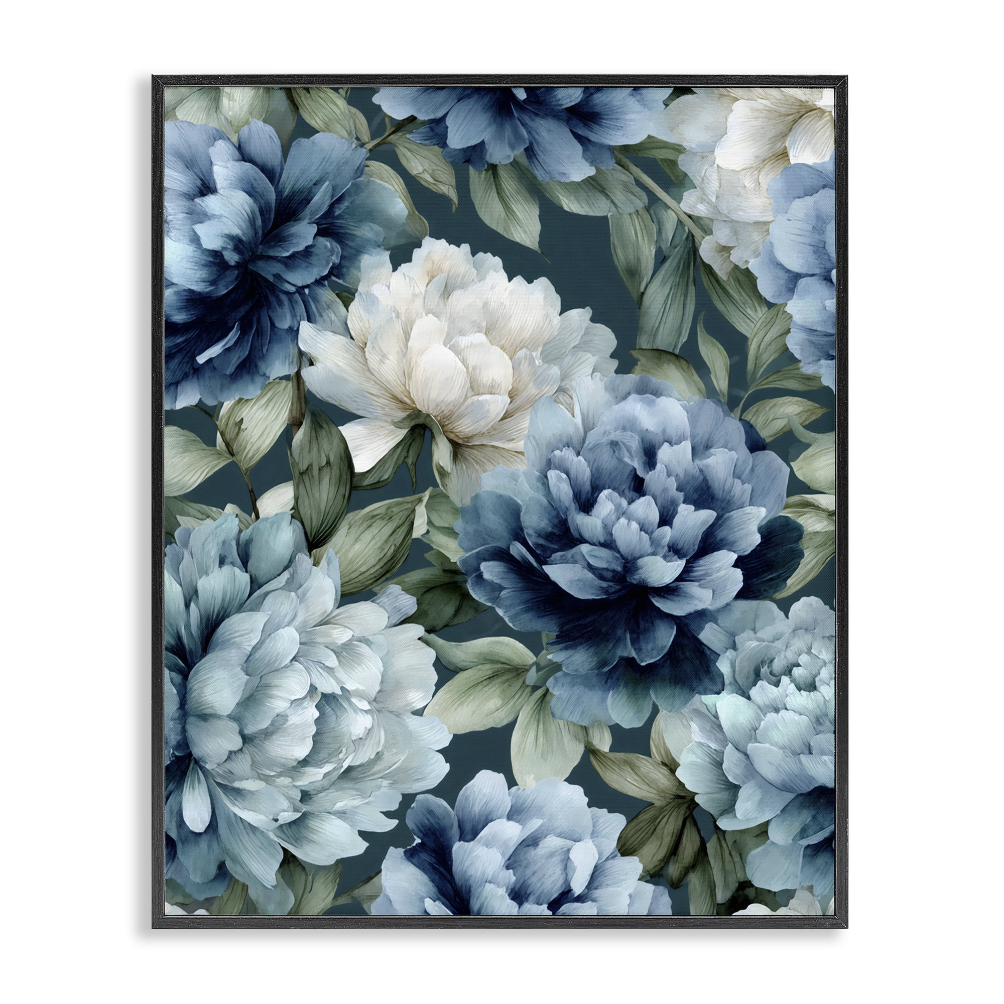 Stupell Industries Blooms On The Vine Black Framed Giclee Art, design by Franklyn Gregory
